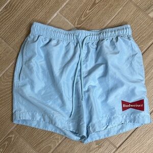Pacsun Budweiser Sky Blue Swim Shorts